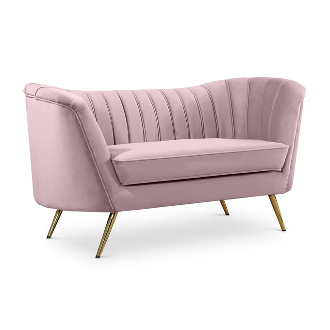 Meridian Furniture Margo Pink Velvet Loveseat MRD-622PINK-L