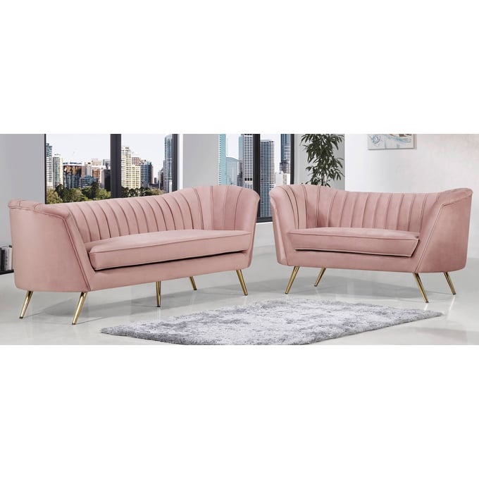 Meridian Furniture Margo Pink 2pc Living Room Set MRD-622-LR-S8