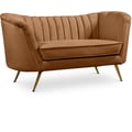 Margo Saddle Velvet Loveseat