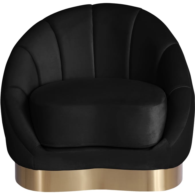 Meridian Furniture Shelly Black Velvet Chair MRD-623BLACK-C