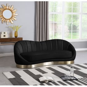 Meridian Furniture Shelly Black Velvet Sofa