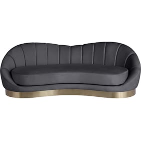 Meridian Furniture Shelly Grey Velvet Sofa