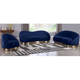 Meridian Furniture Shelly Navy 3pc Living Room Set