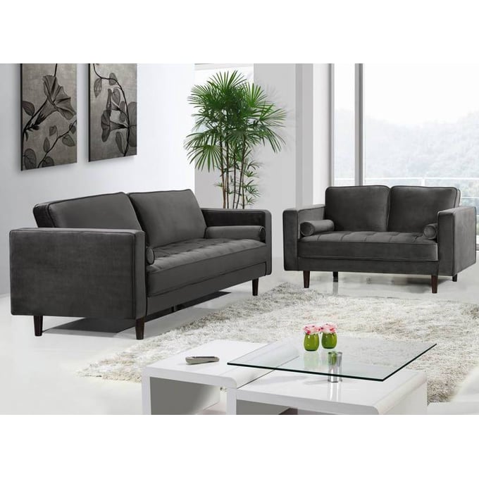 Meridian Furniture Emily Grey 2pc Living Room Set MRD-625-LR-S6