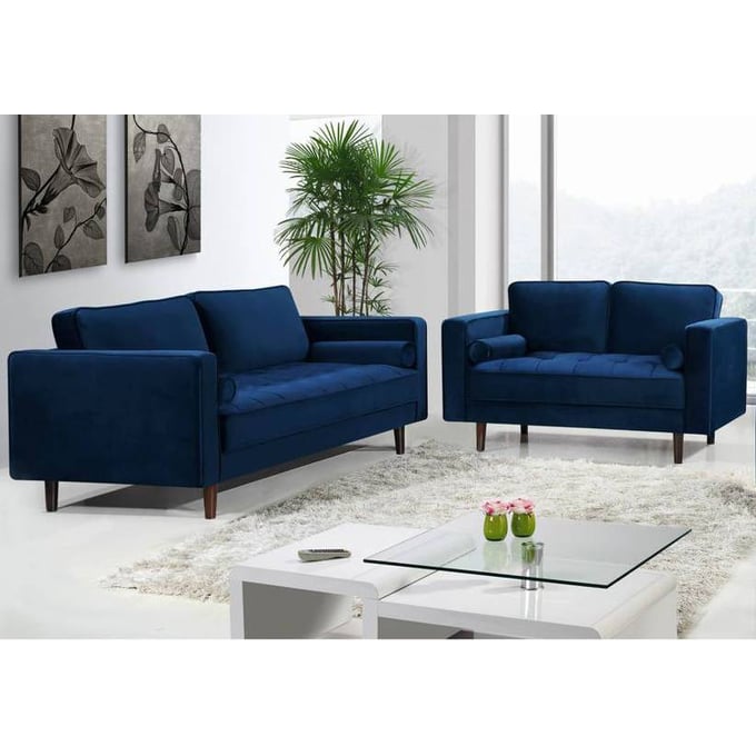 Meridian Furniture Emily Navy 2pc Living Room Set MRD-625-LR-S7