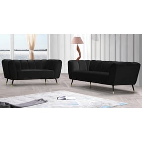 Meridian Furniture Beaumont Black 2pc Living Room Set