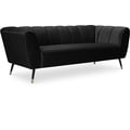 Beaumont Black Velvet Sofa