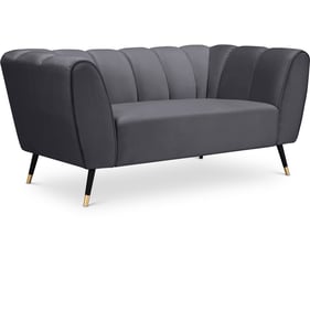 Meridian Furniture Beaumont Grey Velvet Loveseat