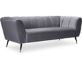 Beaumont Grey Velvet Sofa