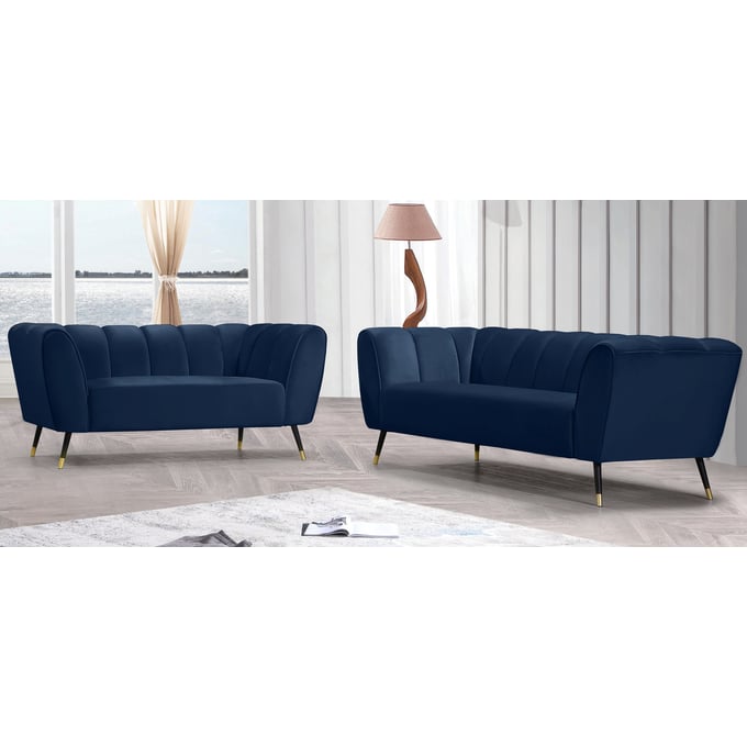 Meridian Furniture Beaumont Navy 2pc Living Room Set MRD-626Navy-SET2