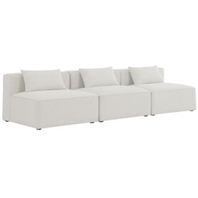 Meridian Furniture Cube Cream Durable Linen Armless Modular Sofa