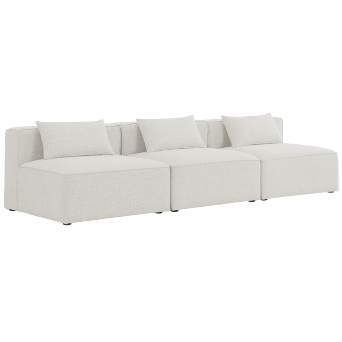 Meridian Furniture Cube Cream Durable Linen Armless Modular Sofa MRD-630CREAM-S108A