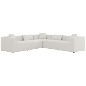 Meridian Furniture Cube Cream 5pc Modular Sectional