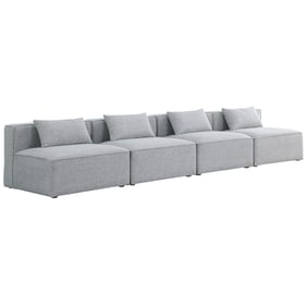 Meridian Furniture Cube Cream Grey 4pc Modular Armless Sofa