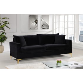 Meridian Furniture Naomi Black Velvet Sofa