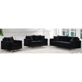 Meridian Furniture Naomi Black 3pc Living Room Set