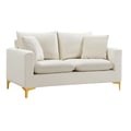 Naomi Cream Velvet Loveseat