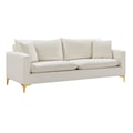 Naomi Cream Velvet Sofa