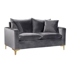 Meridian Furniture Naomi Grey Velvet Loveseat