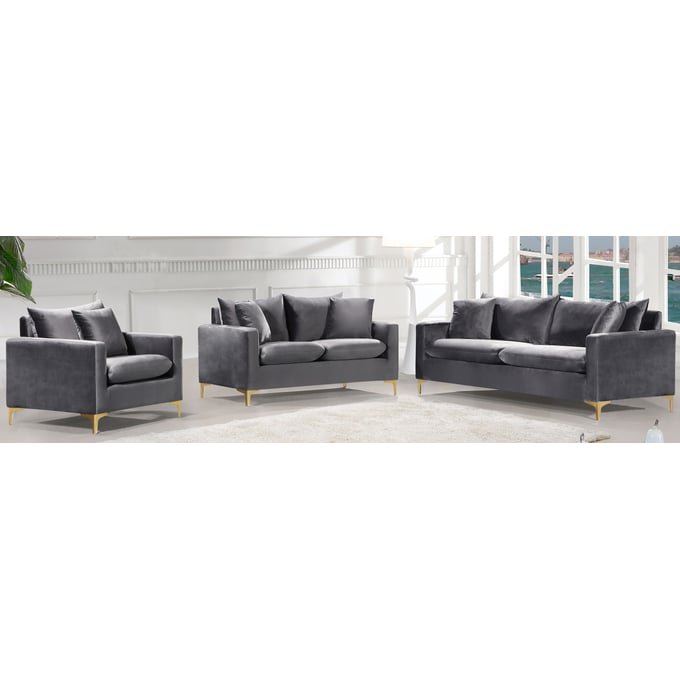 Design Edge Aramac  Grey 3pc Living Room Set DE-22780444