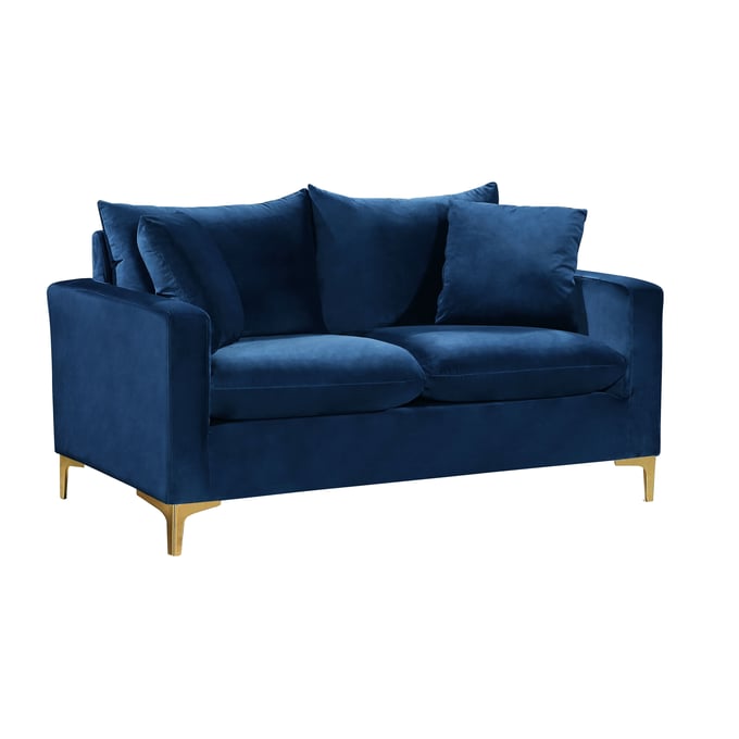 Design Edge Aramac  Navy Velvet Loveseat DE-22780354