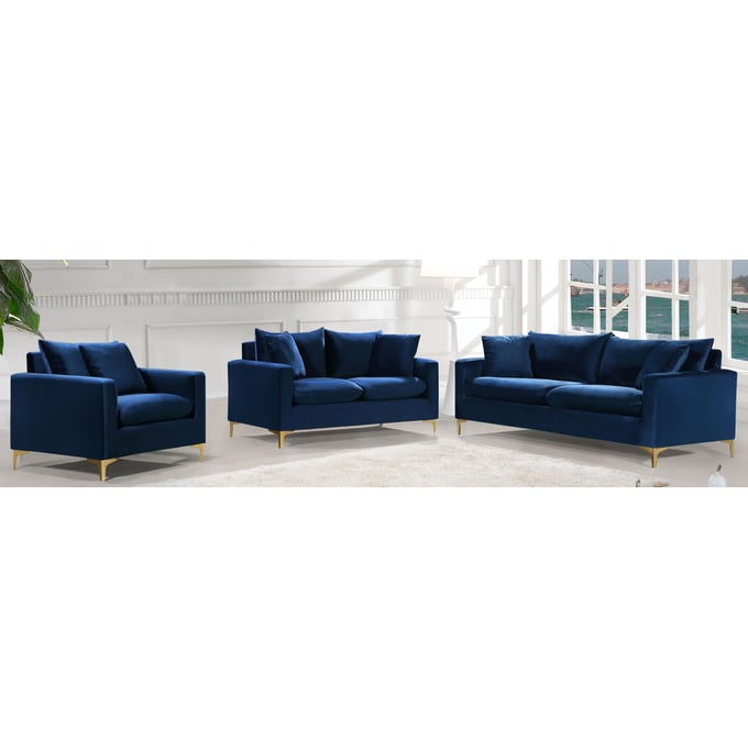 Design Edge Aramac  Navy 3pc Living Room Set DE-22780454