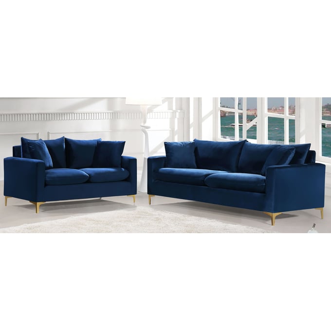 Meridian Furniture Naomi Navy 2pc Living Room Set MRD-633-LR-S8