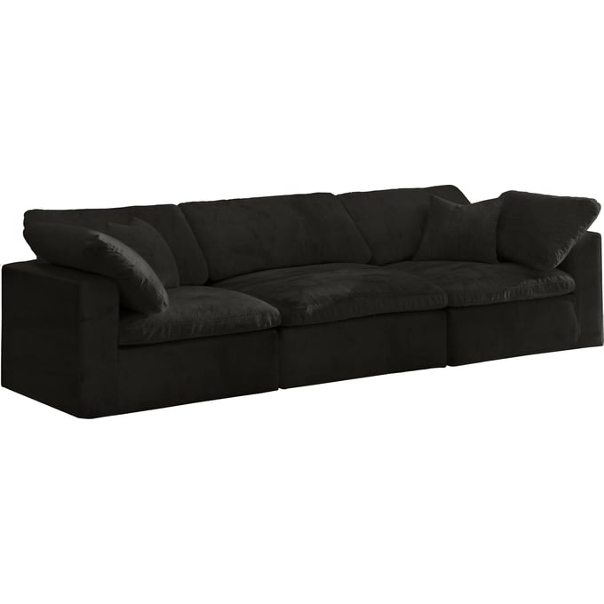 Meridian Furniture Cozy Black Cloud Like Comfort Modular Sofa MRD-634BLACK-S119