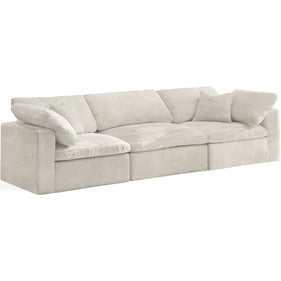 Meridian Furniture Cozy Cream Cloud Like Comfort Modular Sofa