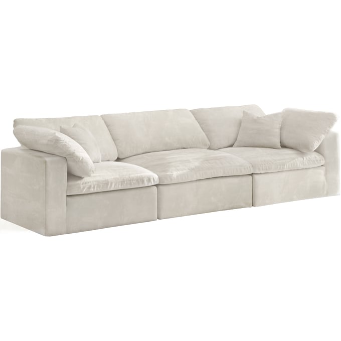 Meridian Furniture Cozy Cream Cloud Like Comfort Modular Sofa MRD-634CREAM-S119