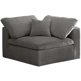 Meridian Furniture Cozy Grey Velvet Corner Chair