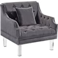 Clermont Grey Velvet Chair