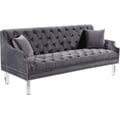 Clermont Grey Velvet Sofa