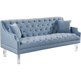 Meridian Furniture Roxy Sky Blue Velvet Sofa