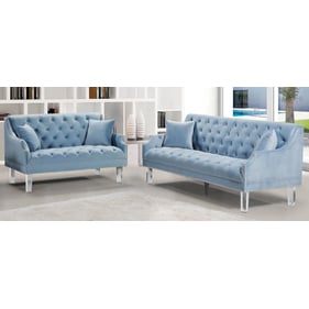 Meridian Furniture Sky Blue 2pc Sky Blue Living Room Set