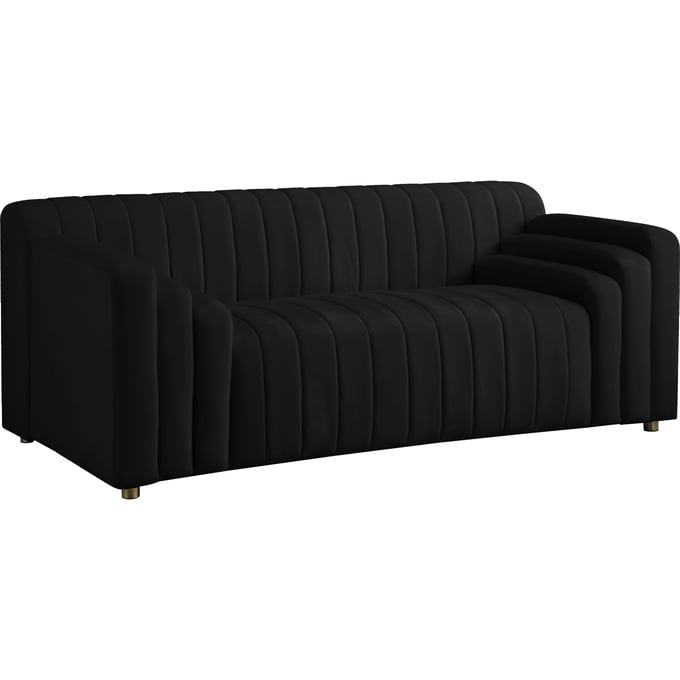 Meridian Furniture Naya Black Velvet Loveseat MRD-637BLACK-L