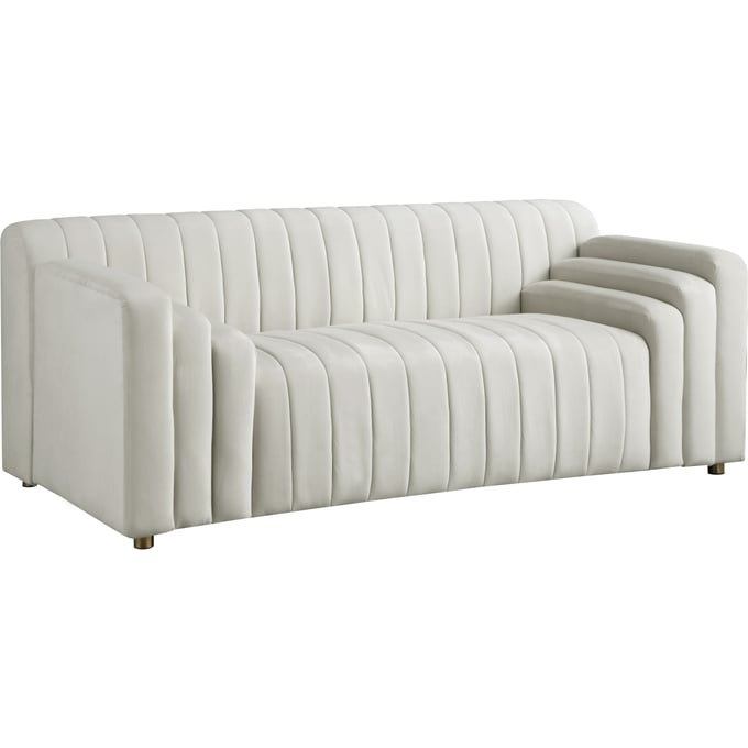 Meridian Furniture Naya Cream Velvet Loveseat MRD-637CREAM-L