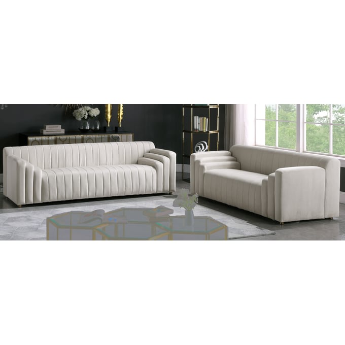 Meridian Furniture Naya Cream 2pc Living Room Set MRD-637-LR-S7