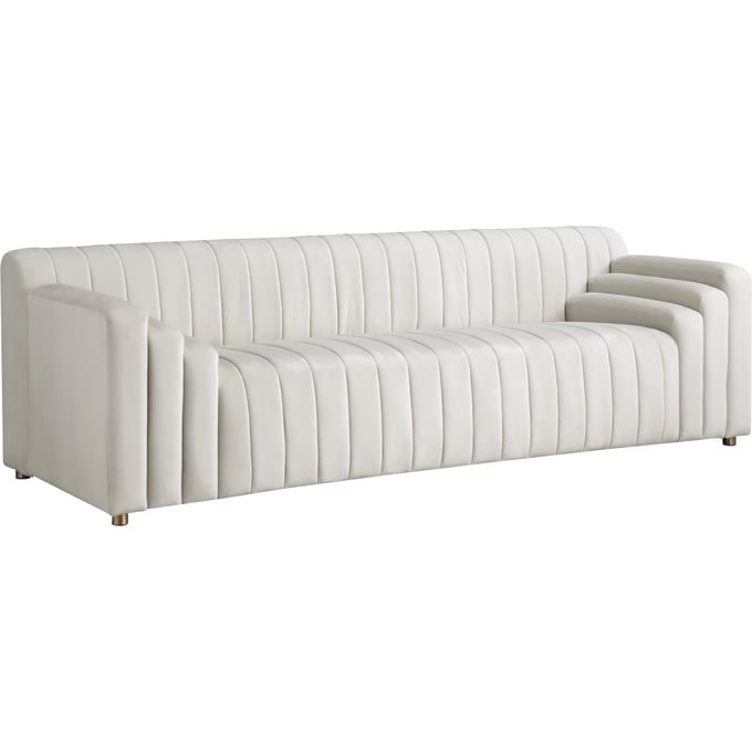 Meridian Furniture Naya Cream Velvet Sofa MRD-637CREAM-S