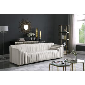 Meridian Furniture Naya Cream Velvet Sofa