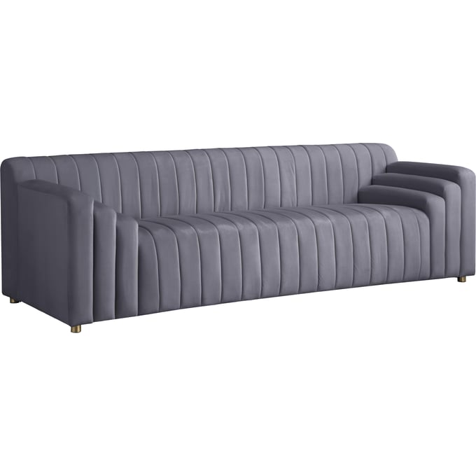 Meridian Furniture Naya Grey Velvet Sofa MRD-637GREY-S