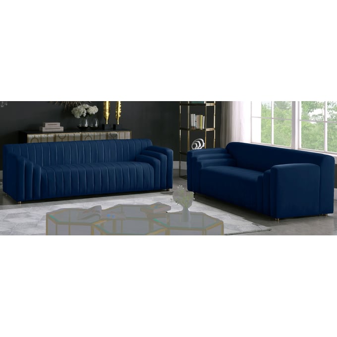 Meridian Furniture Naya Navy 2pc Living Room Set MRD-637-LR-S9