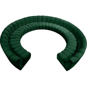 Meridian Furniture Infinity Green Velvet 11pc Modular Sectional