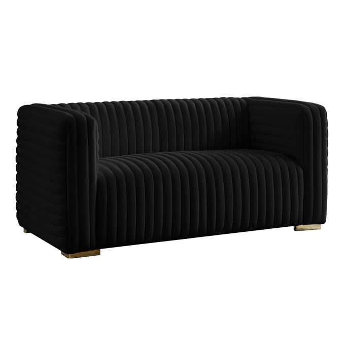 Meridian Furniture Ravish Black Velvet Loveseat MRD-640BLACK-L