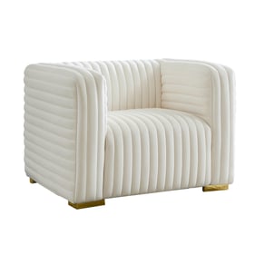 Meridian Furniture Ravish Cream Velvet Chair