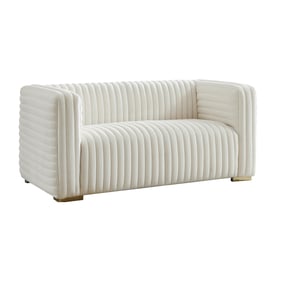 Meridian Furniture Ravish Cream Velvet Loveseat