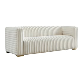 Meridian Furniture Ravish Cream Velvet Sofa