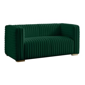 Meridian Furniture Ravish Green Velvet Loveseat