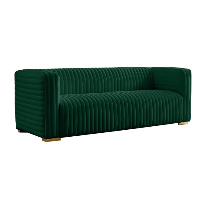 Meridian Furniture Ravish Green Velvet Sofa MRD-640GREEN-S