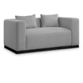 Alfie Grey Linen Textured Fabic Loveseat